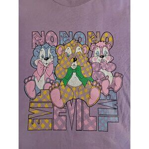 Vintage 90s NO EVIL Proverb Bears T-Shirt XL Single Stitch